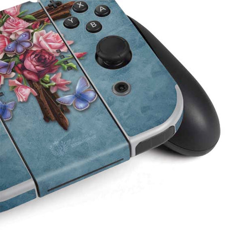 Brigid Ashwood Flower Cross Nintendo Switch OLED (2021) Skin